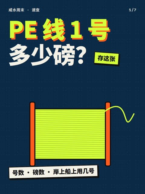 PE 线 1 号多少磅？一张表看懂